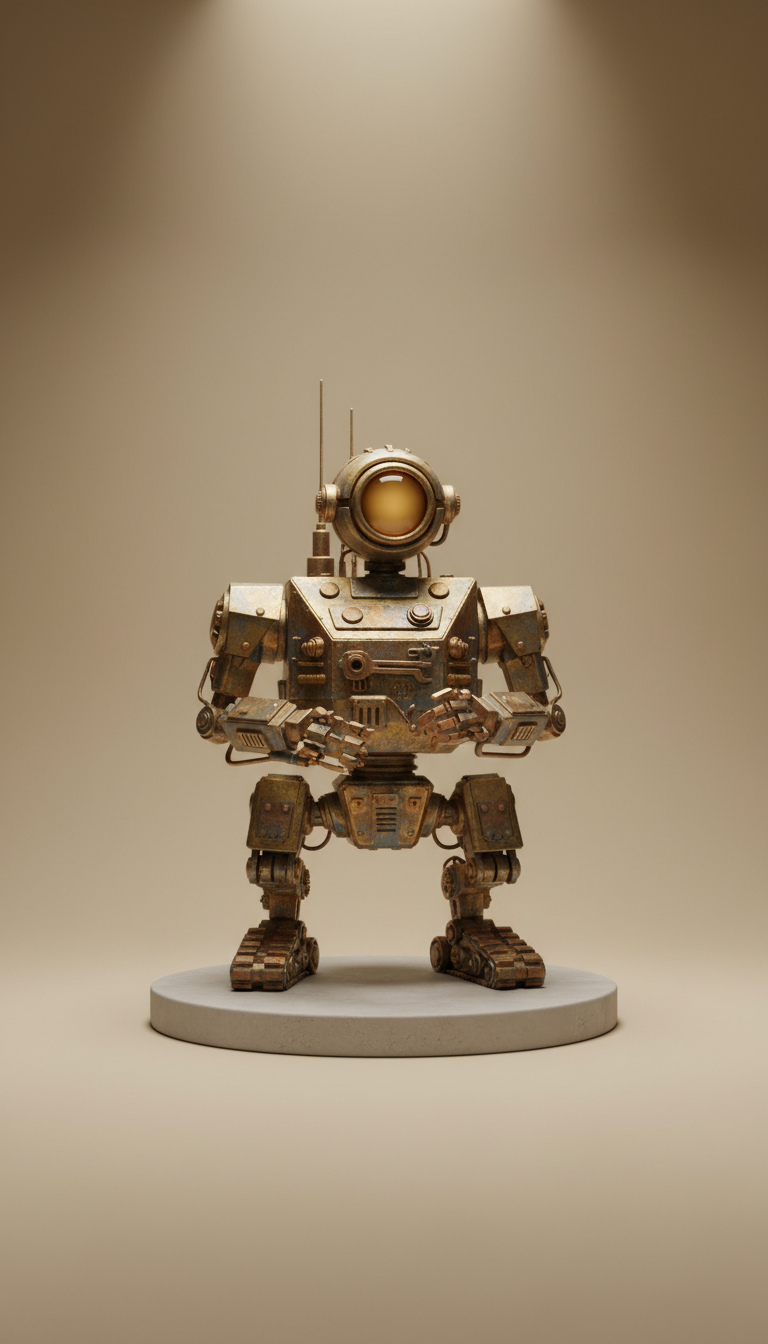 Industrial Punk Rover robot sculpture